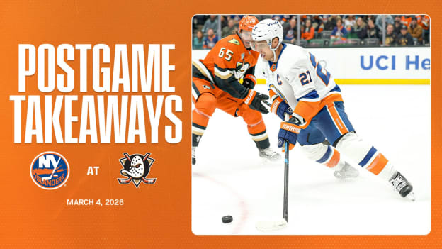 Takeaways: Islanders Drop 5-1 Decision to Ducks