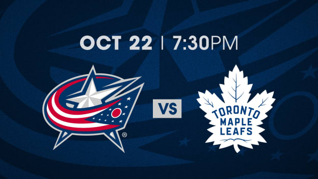 TUESDAY, OCTOBER 22 AT 7:30 PM VS. TORONTO MAPLE LEAFS