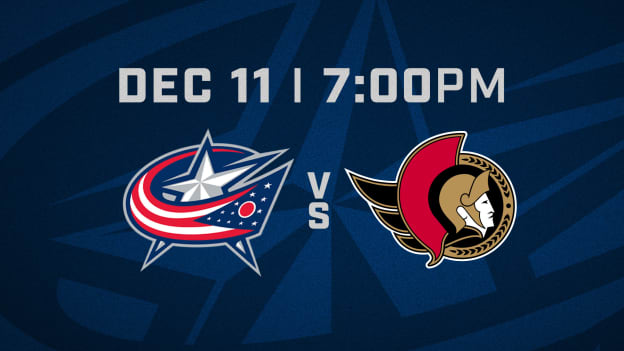 THURSDAY, DECEMBER 11 AT 7 PM VS. OTTAWA SENATORS