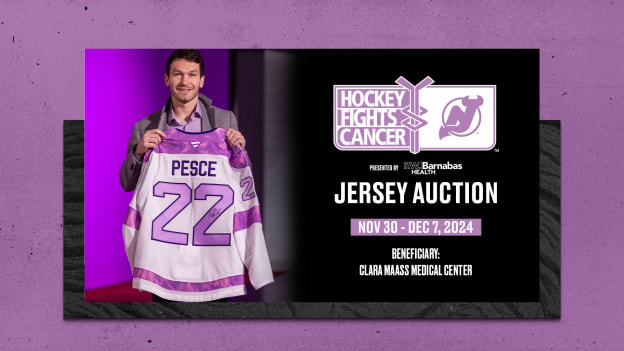 Devils Hockey Fights Cancer Jersey Auction