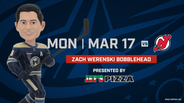 ZACH WERENSKI BOBBLEHEAD GIVEAWAY, PRES. BY JET'S PIZZA