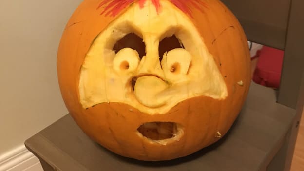 A pumpkin by @joystreetart on Twitter