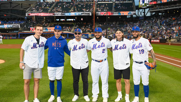 Cal Clutterbuck Throws Ceremonial First Pitch at NY Mets Game