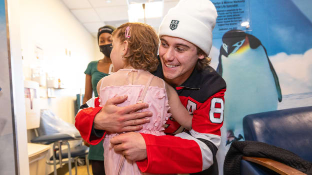 Devils Celebrate, Uplift at Hospital Visits