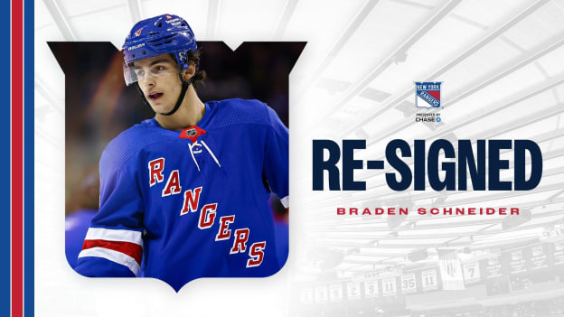 Rangers Agree to Terms with Braden Schneider