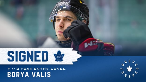 Maple Leafs Sign Forward Borya Valis To Three-year, Entry-level Contract