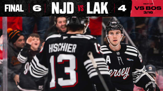 Late Goal by Jack Hughes Lifts Devils to 6-4 Win