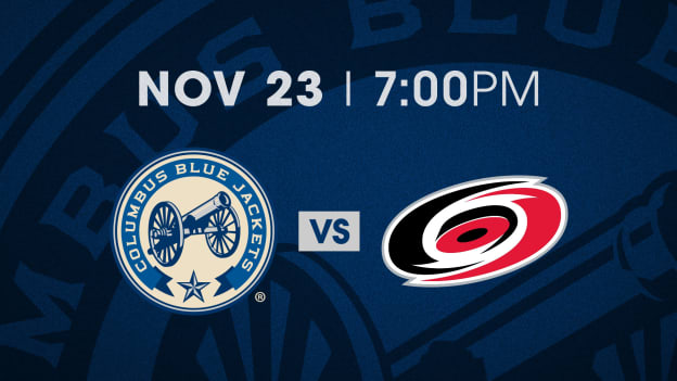 SATURDAY, NOVEMBER 23 AT 7 PM VS. CAROLINA HURRICANES