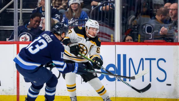 Bruins Drop Road Trip Opener in Winnipeg