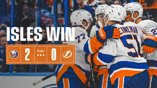 FINAL: Islanders 2, Lightning 0