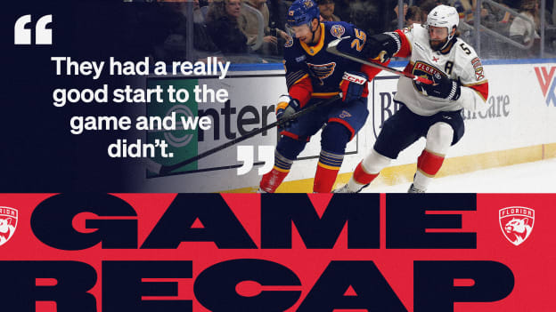 RECAP: Blues 5, Panthers 4