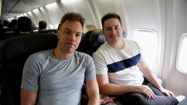 Photos: Bruins Siblings Trip | Flight to Dallas