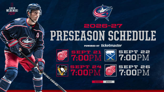 Blue Jackets announce 2026 preseason schedule
