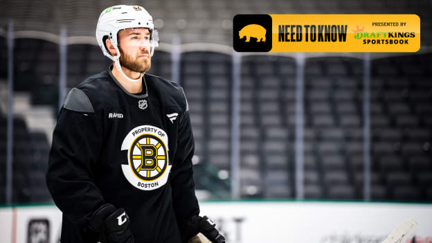 Need to Know: Bruins vs. Stars