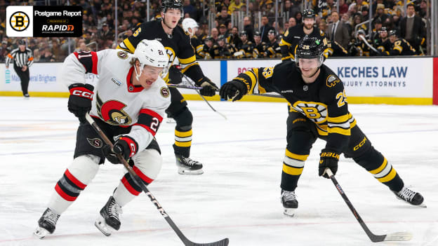 Bruins Drop 6-2 Game to Senators, ‘It’s Disappointing’