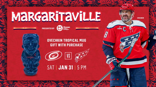 <b><h2>January 31 vs. CAR</h2><p>Margaritaville</p></b><p style="font-size:15px;">Ocean City Tourism</p><p style="color:#004bc9;">Special Ticket Package</p>