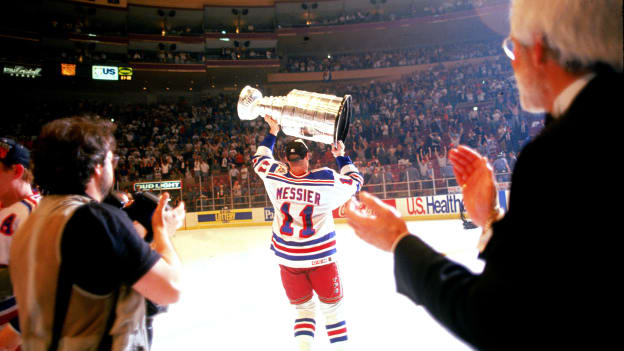 Mark Messier Displays The Cup