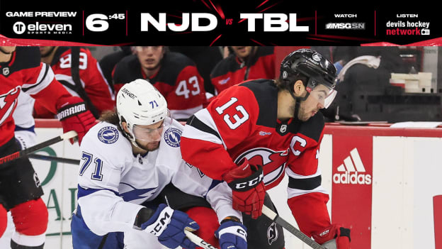 Devils Host Bolts in 6:45 PM Game