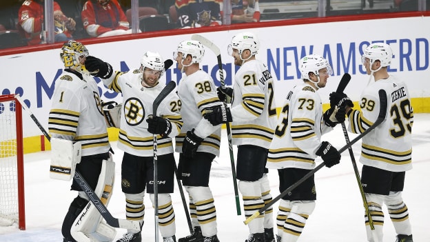 Swayman Makes 38 Saves As Bruins Defeat Panthers in Game 1