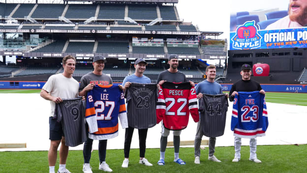 PHOTOS: Anders Lee Throws First Pitch at Mets Game