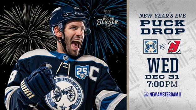 Blue Jackets to ring in 2026 with New Year's Eve game presented by New Amsterdam Vodka