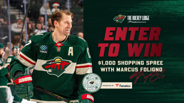 Enter for a chance to win a $1,000 shopping spree with Marcus Foligno!