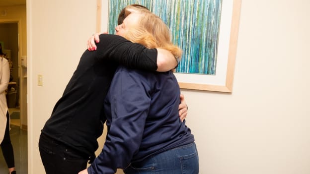 Philipp Grubauer Hockey Fights Cancer Hospital Visit 2019