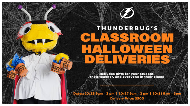 Tampa Bay Lightning Thunderbug Mascot Costume Black and Yellow Lightning  Bug Insect