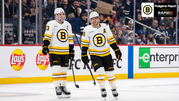 Pastrnak Posts Four Points in Bruins 6-3 Win Over Jets