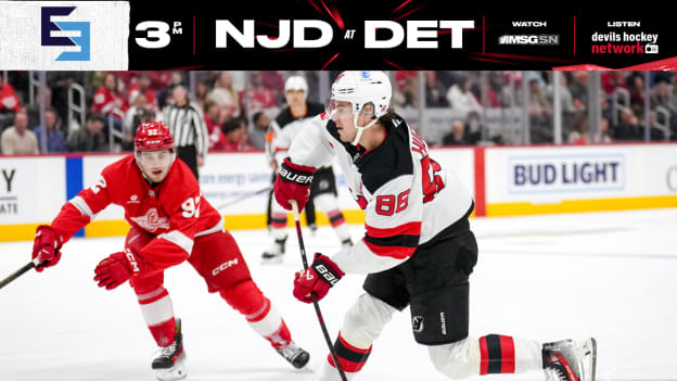 PREVIEW: Devils in Detroit for Afternoon Matchup