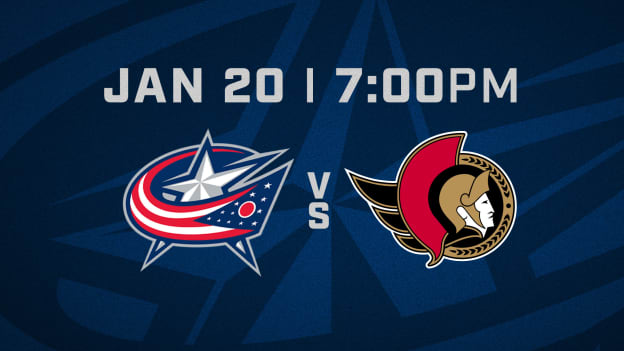 TUESDAY, JANUARY 20 AT 7 PM VS. OTTAWA SENATORS