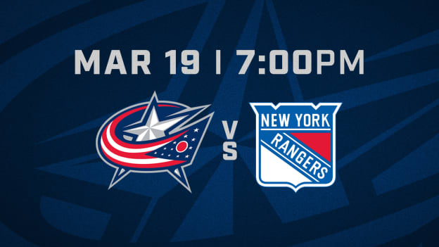 THURSDAY, MARCH 19 AT 7 PM VS. NEW YORK RANGERS