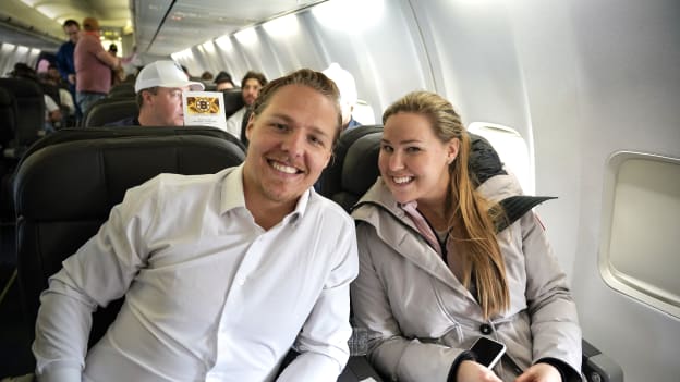 Photos: Bruins Siblings Trip | Flight to Dallas