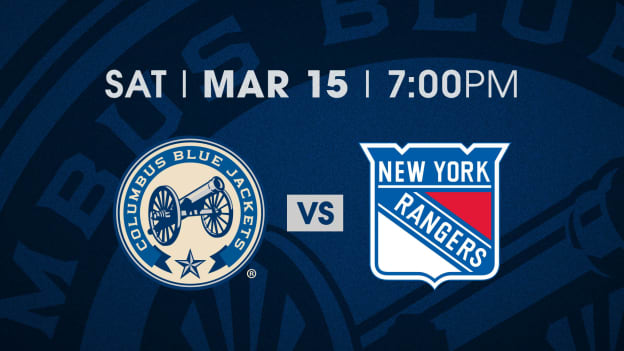 SATURDAY, MARCH 15 AT 7 PM VS. NEW YORK RANGERS