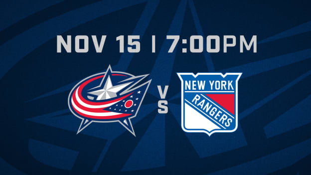 SATURDAY, NOVEMBER 15 AT 7 PM VS. NEW YORK RANGERS