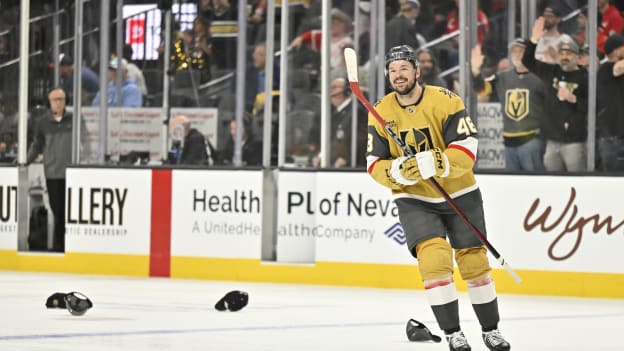 Hertl Records Second Hat Trick in 6-3 Victory Over Red Wings