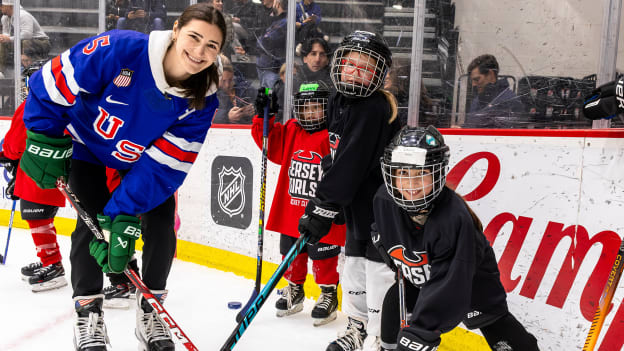 Megan Keller skates with Jersey Girls Hockey Club
