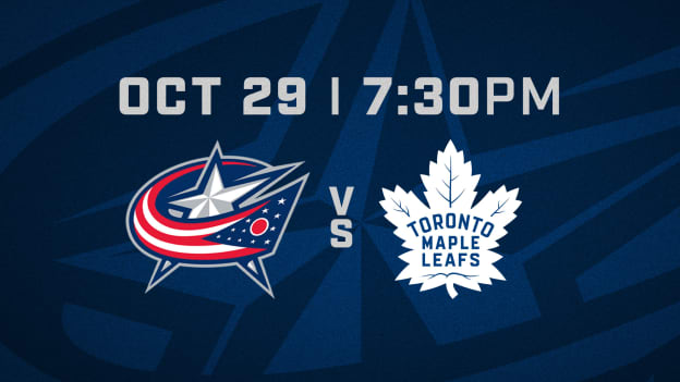 WEDNESDAY, OCTOBER 29 AT 7:30 PM VS. TORONTO MAPLE LEAFS