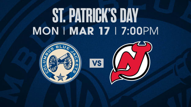 MONDAY, MARCH 17 AT 7 PM VS. NEW JERSEY DEVILS