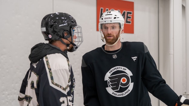 Sean Couturier and local United Heroes League members