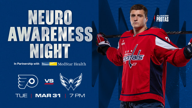 <b><h2>March 31 vs. PHI</h2><p>Neuro Awareness</p></b><p style="font-size:15px;">in partnership with MedStar Health</p>