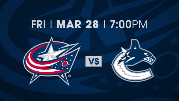 FRIDAY, MARCH 28 AT 7 PM VS. VANCOUVER CANUCKS