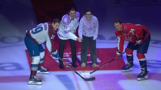 Kalen Anderson Drops the Puck | Caps Fight Cancer Night