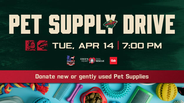 Minnesota Wild and CUB Announce Pet Supply Drive