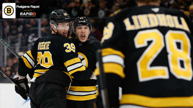 Steeves Continues to Shine in Bruins 5-2 Win Over Blues 