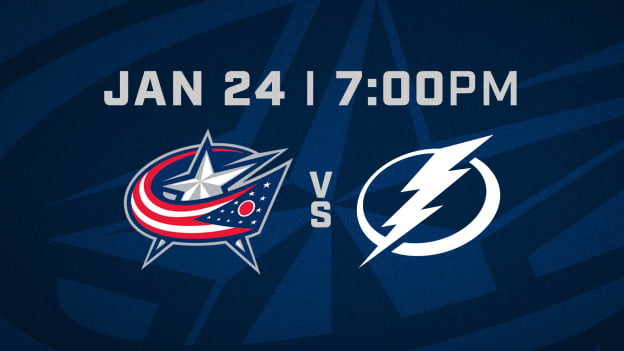 SATURDAY, JANUARY 24 AT 7 PM VS. TAMPA BAY LIGHTNING