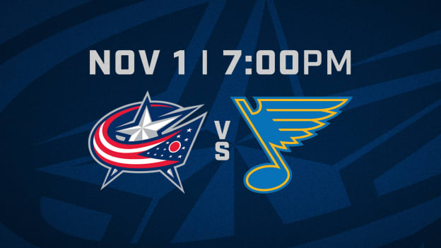 SATURDAY, NOVEMBER 1 AT 7 PM VS. ST. LOUIS BLUES