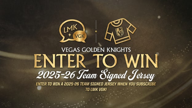 Lmk VGK 2025-26 Team Signed Jersey Sweepstakes
