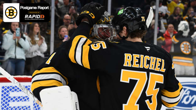 Reichel Posts Two Points In Bruins Debut, Win Over Winnipeg 