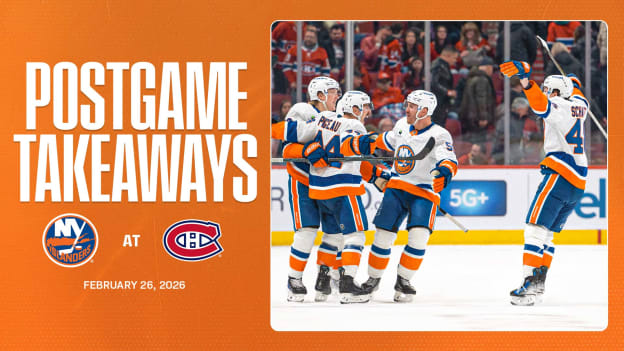 Takeaways: Islanders Overcome Multi-Goal Deficit in 4-3 OT Win Over Montreal